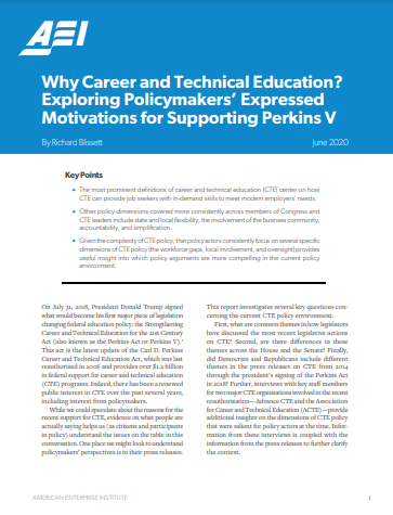 Why CTE? Exploring Policymakers' Expressed Motivations for Perkins V