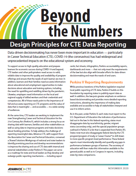 Beyond the Numbers: Design Principles for CTE Data Reporting
