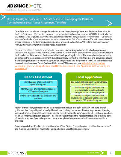 Driving Quality & Equity in CTE: A State Guide to Developing the ...